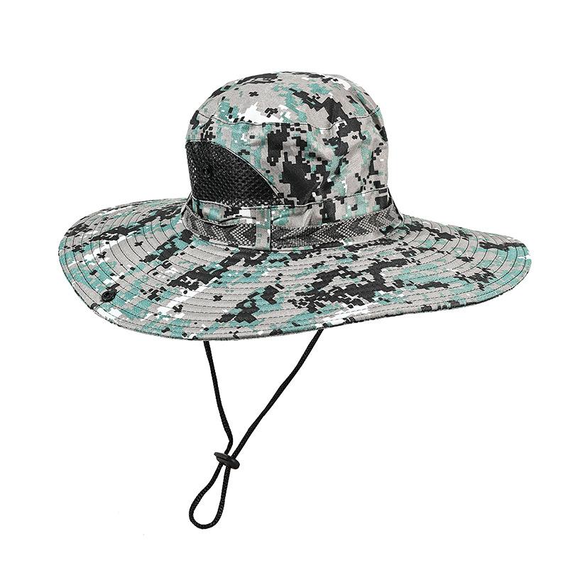 Summer Army Fan Camouflage Fishing Hat Outdoor Sun Protection Sun Protection Mountaineering Hat Big Brim UV Fisherman's Hat