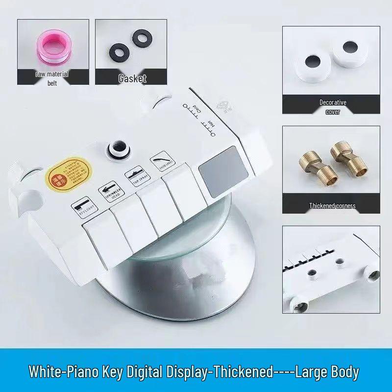 Intelligent All-Copper Digital Display Shower Set with Adjustable Temperature and Pressure for Home Use