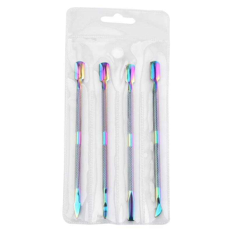 In-Stock Stainless Steel 2-Piece Nail Polish Remover & Cuticle Pusher Set