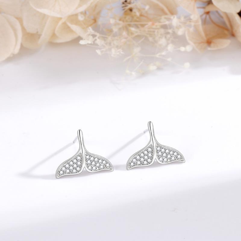

Серьги «рыбий хвост» женские корейские версии свежие полные бриллиантовые серьги Ins универсальные украшения для ушей