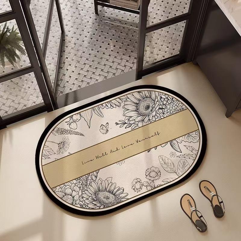 Szafka łazienkowa, mata podłogowa z ziemi okrzemkowej, szybkoschnąca i antypoślizgowa mata podłogowa, mata wejściowa do toalety i łazienki, dywanik