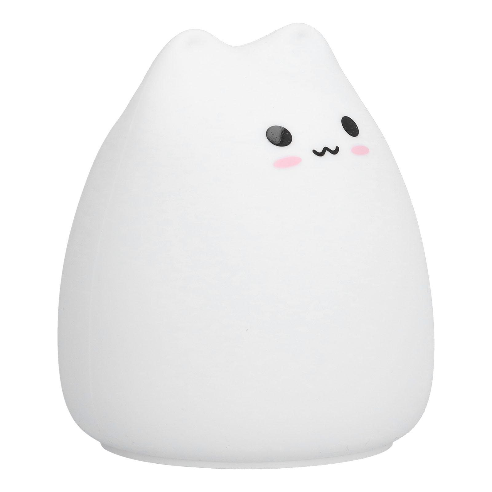 

LED Tap Lamp Cat Shaped 7 Colors Changing Silicone Night Light for Home Bedroom Children s Room
