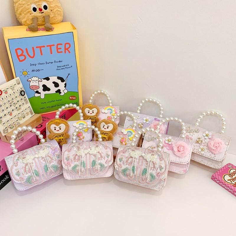 Monkey Trendy Cute Handbag For Little Girls In Multiple Colors And Floral Designs