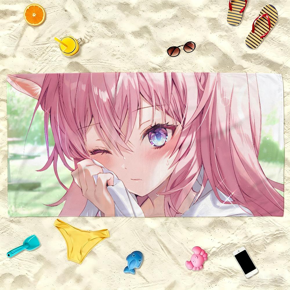 V-Hakui Koyori Towel Soft Lightweight Anti-Sand Large Beach Towel Quick-Drying Bath Sports Family