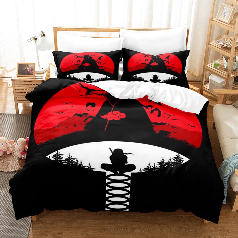 Home Textiles Naruto Quilt Cover 3D Digital Printing Three-Piece Set