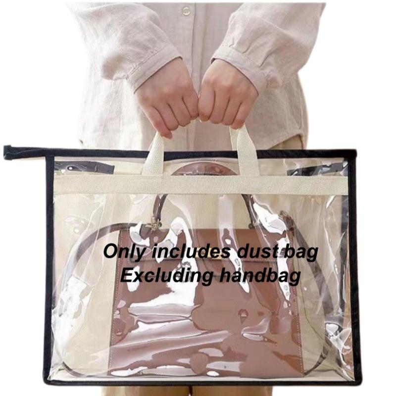 1Pcs Home Wardrobe Leather Bags Dust Bag Multifunctional Transparent Moisture-Proof Bag Breathable Hanging Protective Bag