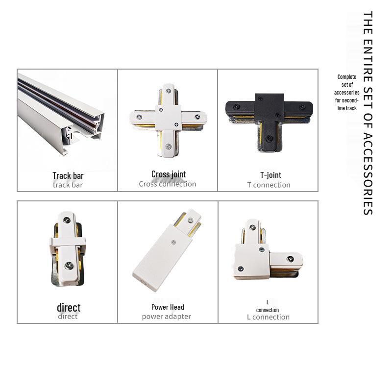 Copper Core Two-Wire LED Track Spotlight Rail for Clothing Stores