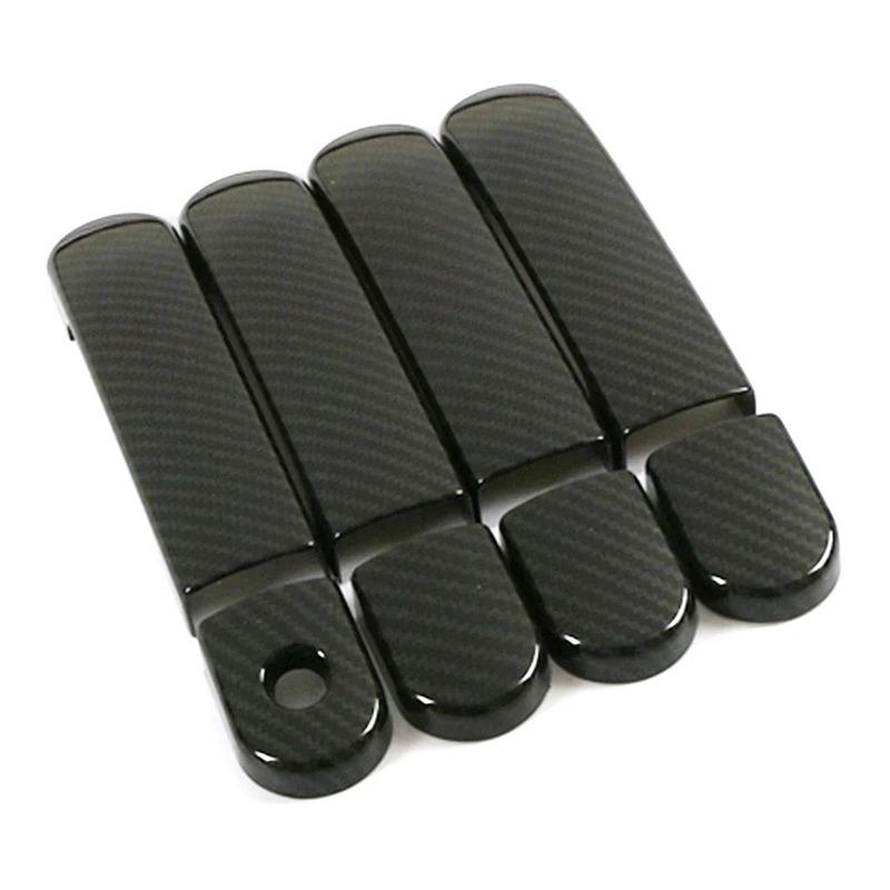 Car Door Handle Bowl Bezel Cover Trim Carbon Fiber ABS Sticker For Nissan March Micra Grand Livina Note Versa Tiida Latio Cube