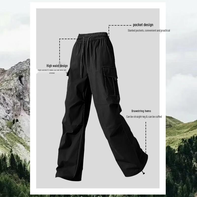 Women's High-Waist Loose Fit Outdoor Cargo Pants