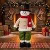 Extendable Legs Christmas Snowman Ornament Space-Saving Retractable Standing Doll  Home Decor