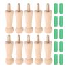 10 Peças Gancho de Madeira Rosqueável Decoração de Parede para Casa Cabide para Casaco Jaqueta Toalha Caneca Shaker Gancho de Cavilha + Parafuso Montado na Parede Porta Banheiro Cozinha Cabide
