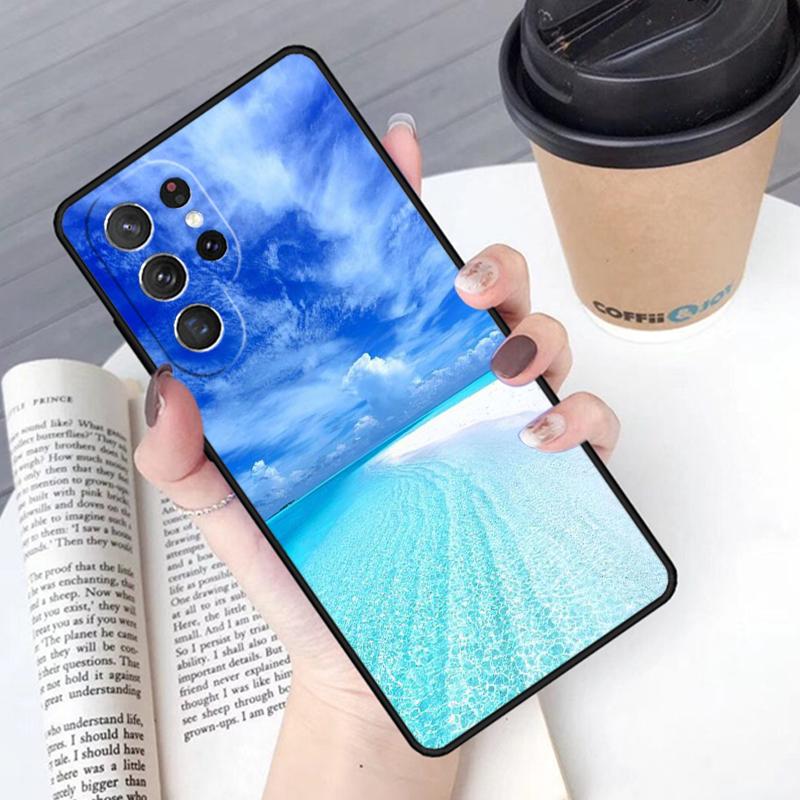 Amazing Nature Summer Beach Ocean Phone Case Cover For Samsung Galaxy S24 S25 Ultra S21 S22 Ultra S10E Note 10 Plus 20 FE S23