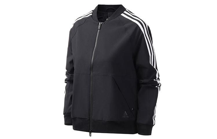 Adidas Jackets Women s Black Baseball Collar Moderate Other FK3511 S