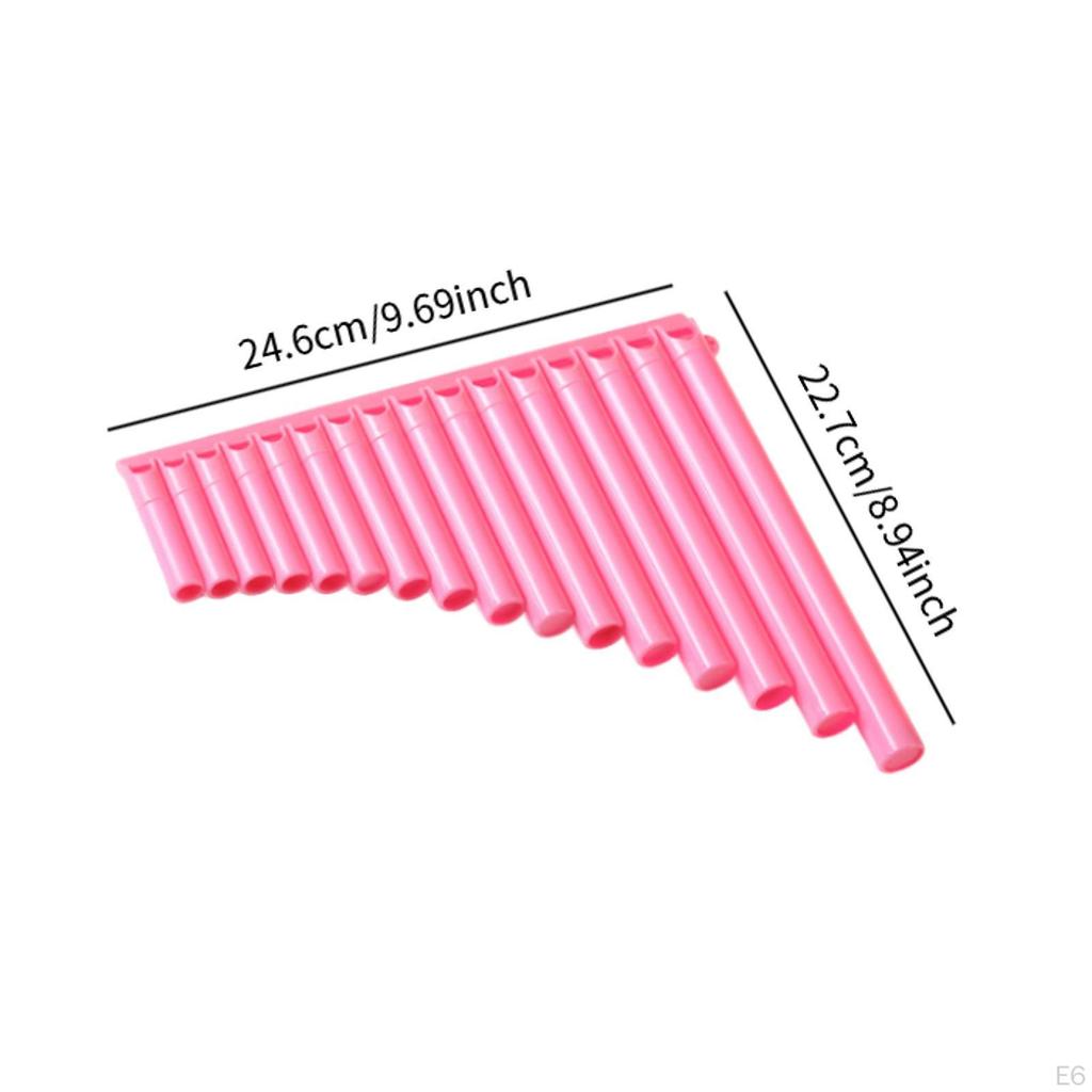 16 Pipe Pan Flute for Music Enthusiasts, C Key, Portable Instrument Performance
