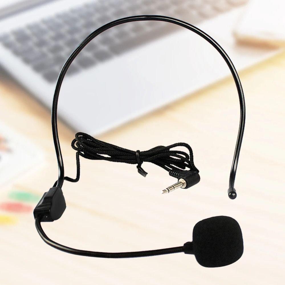 Head-mounted Headset Microphone 3.5mm Plug Speech Headset Mic New Wired Microphone