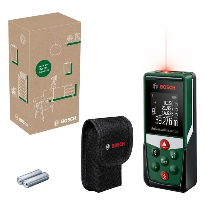 Bosch Télémètre laser UniversalDistance 50C (mesure précise de distances jusqu’à 50 m, connectivité Bluetooth)