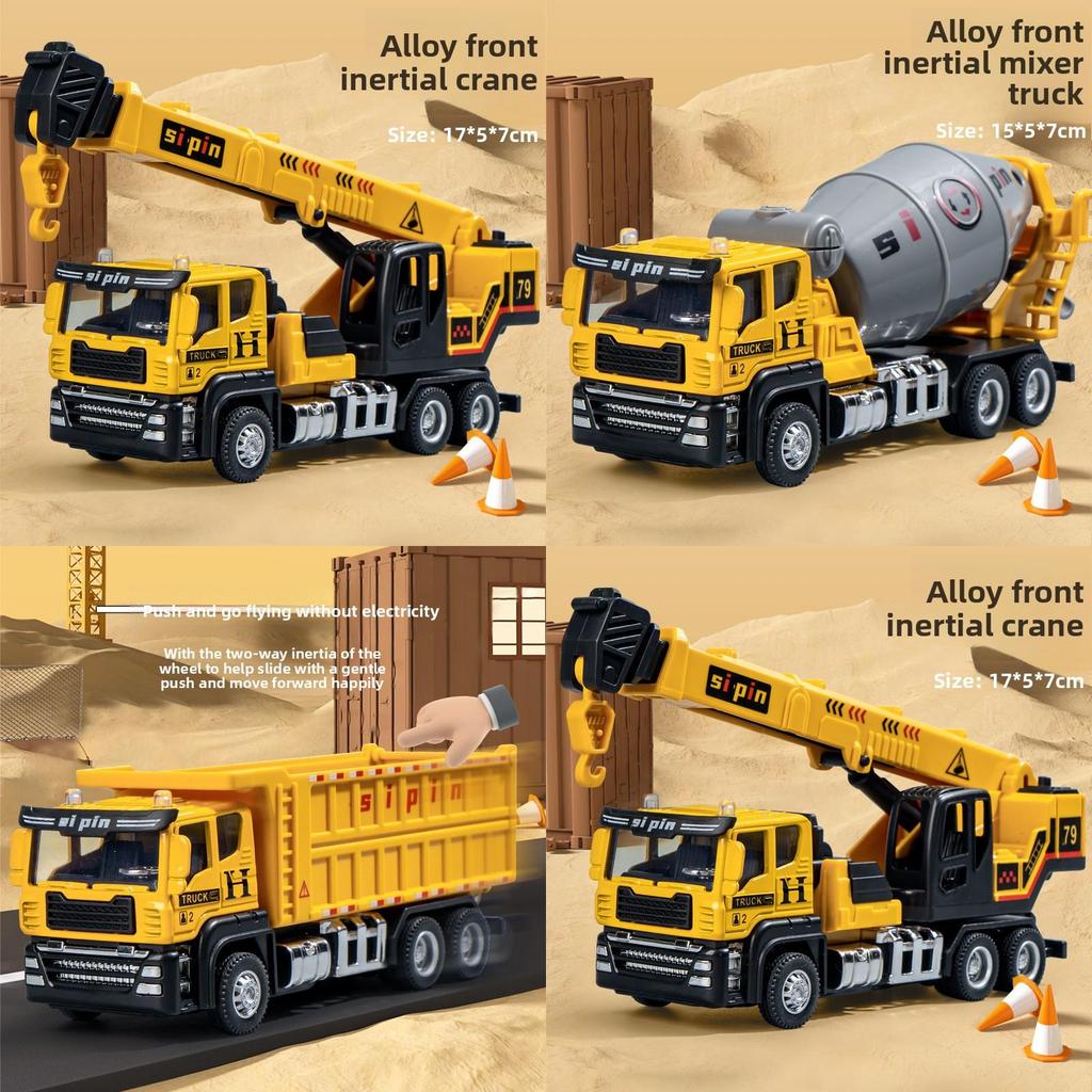 Childrens Alloy Excavator Toy With Inertia Drive For Engineering Play And Handeye Coordination