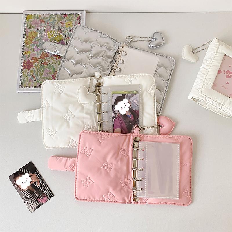 Ins Style Simple Loose-Leaf Photo Album M5 Portable Mini Three-Inch Polaroid Storage Book Detachable Card Binder Storage Bag