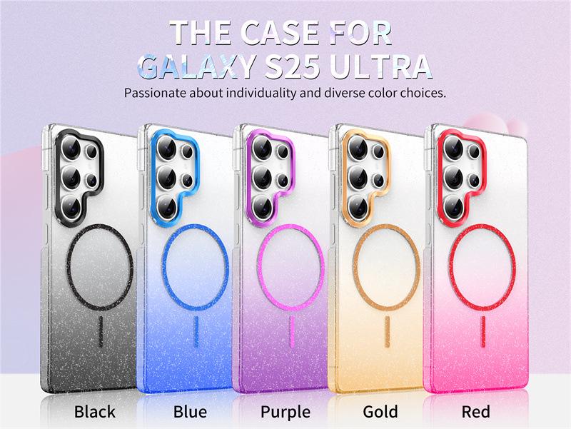 Samsung S25/S24 Edge PC Glitter Magnetic Phone Case for A36/A56, A16/A32 Models