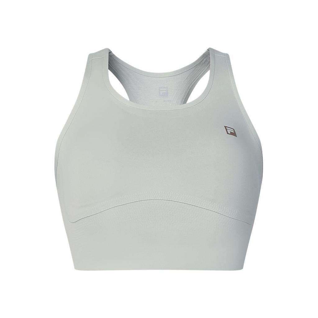 FILA Fitness Athletics Logo Comfortable Breathable Skin-Friendly Sports Bra Women underwear Cool-White Gray A11W511102F-GY