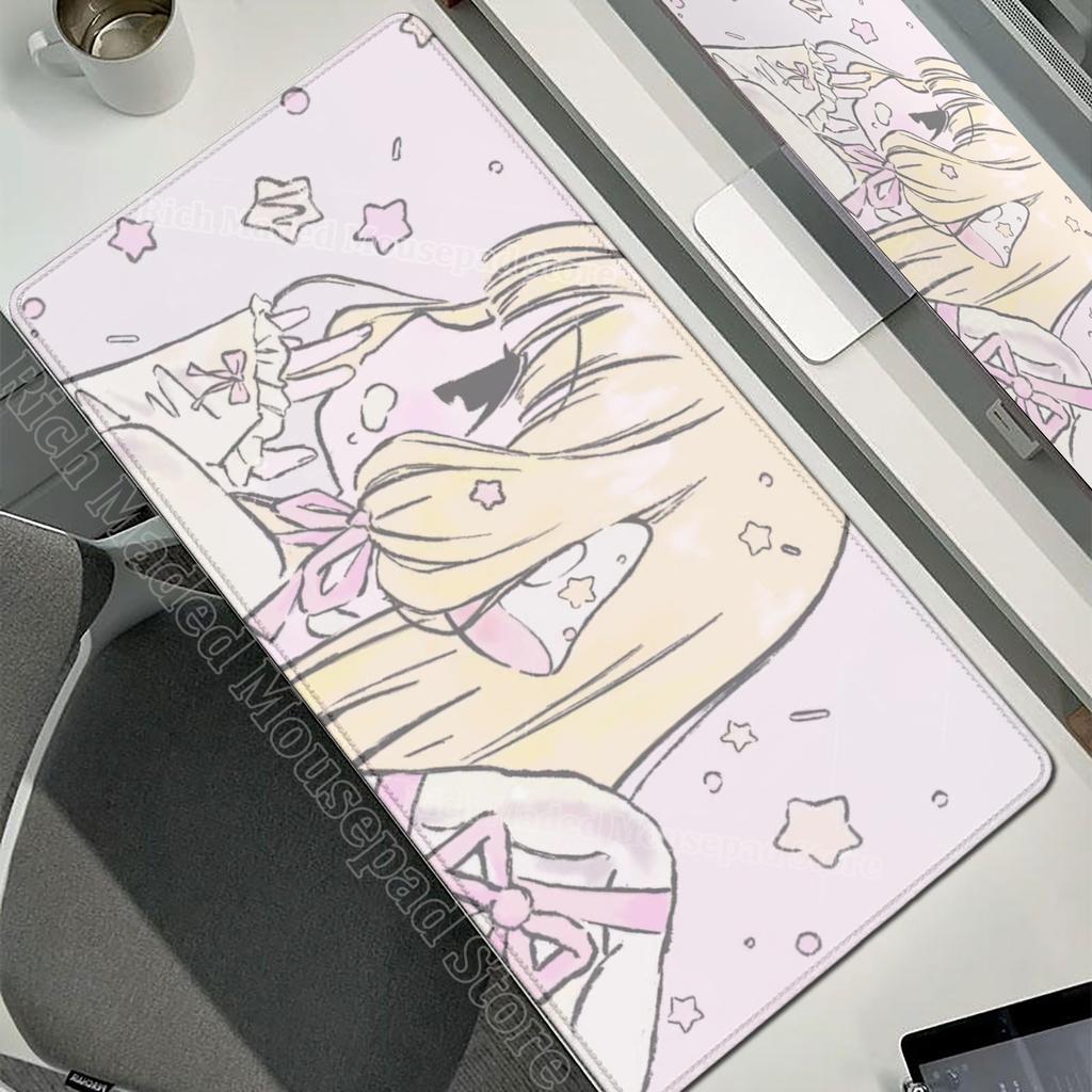 Cute Girl Desk Mat C-Chobits Chii Cartoon Laptop Mousepad Pink  Mouse Pad Office Pc Cabinet XXL Mouse Mat Extended Computer Pads
