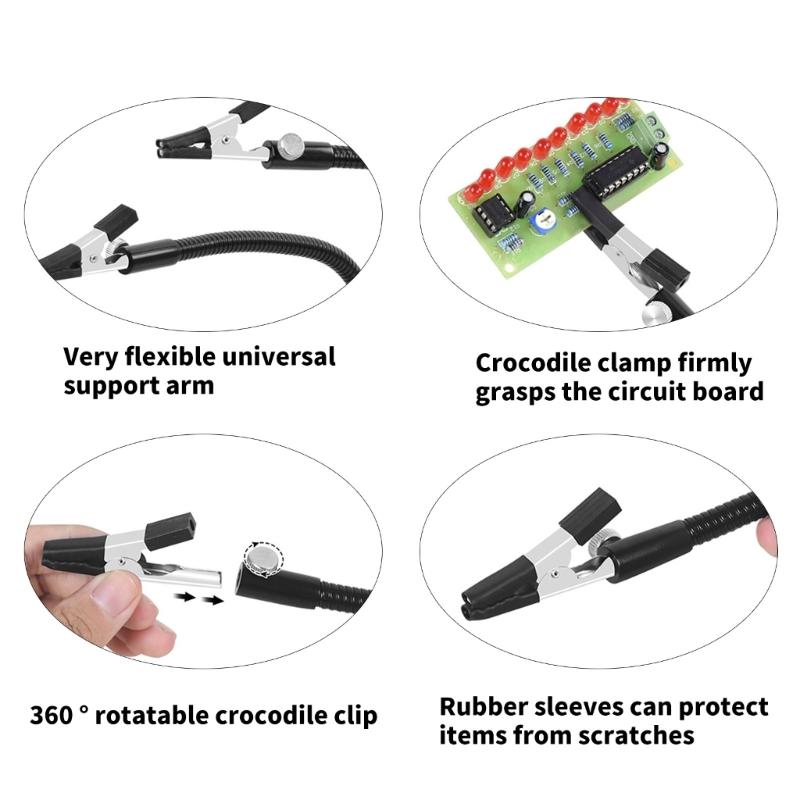 Soldering Third Hand Soldering Helping Hands Tool Flexible Metal Arm for Electronics Repair Jewelry Assembly Projects
