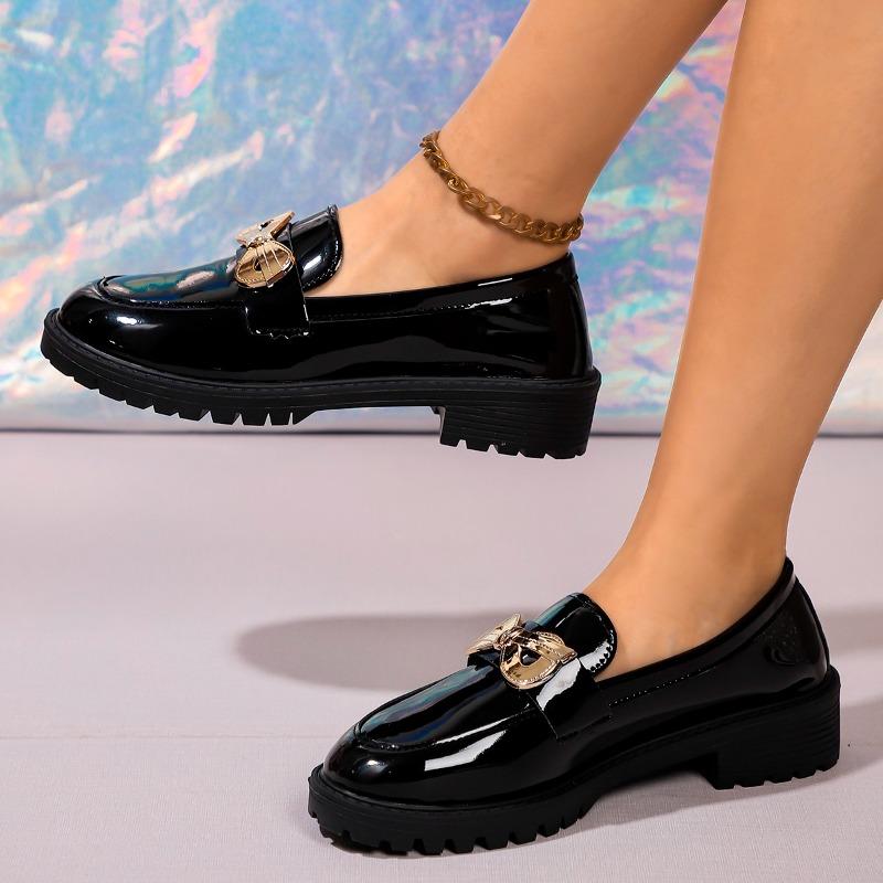 Women's Bow Single Shoes New Round Toe Deep Mouth Platform Soft Slip Non-slip Low Top Shoes