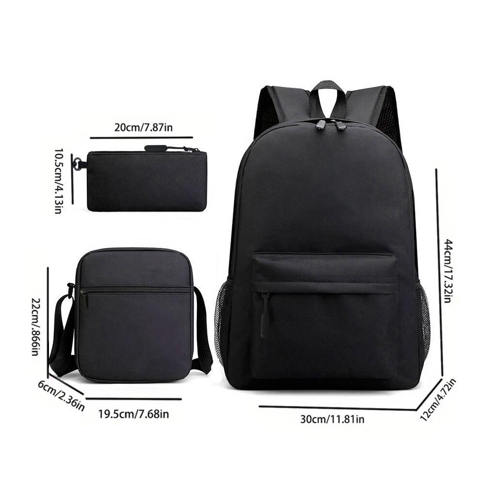 Ensemble 3 Pièces Sac à Dos Fan de Football Man City Unisexe Adolescent Étudiant Sac à Bandoulière d'École