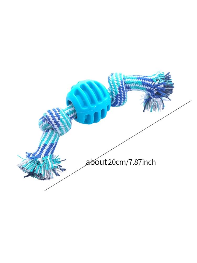 Pet Supplies Pet Dog Toy Cotton Rope Double Knot Ball Bite Resistant Tooth Cleaning Toy Ball