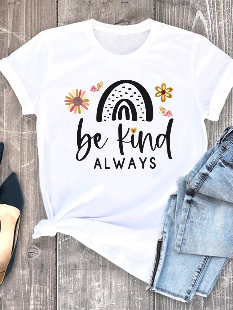 (Asian Size) Women Clothing Tee love cute Graphic T Shirt Fashion Casual Lady Female Top spring summer Printed Short Sleeve T-shirts