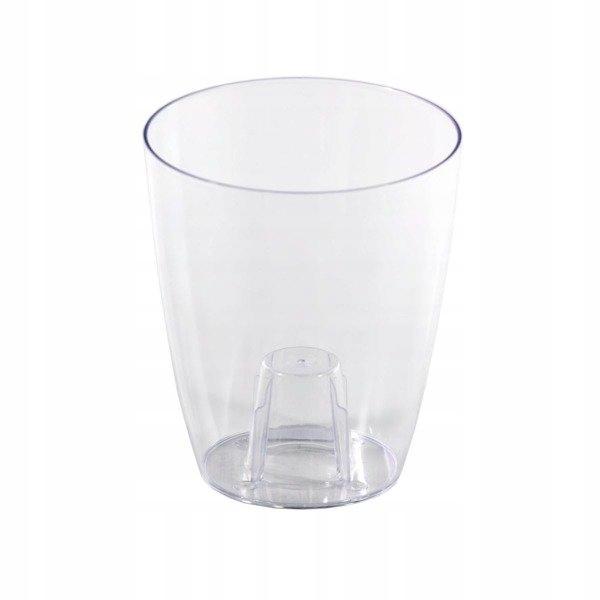 Coubi round flowerpot, transparent, 16x183cm