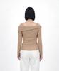 Myuleus Off-Shoulder Strap Knit [Beige]