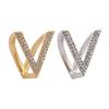 Scarf Button Sparkling Rhinestones Three-Ring Scarf Buckle Versatile Scarf Shawl Fastener Fashion Accessory