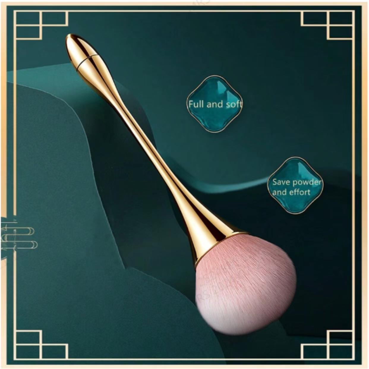 

Small Fluffy Blush Brush, Soft Hair Loose Powder Brush for Setting Powder, Mini Face Makeup Brush for Contour Highlight розового золота