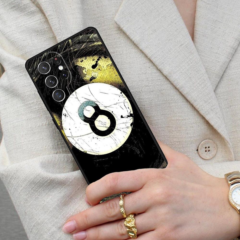 Billiards Eight Ball Cell Phone Case for Samsung Galaxy S26 Ultra S25 S24 S23 S22 S21 S20 Note10 Cover