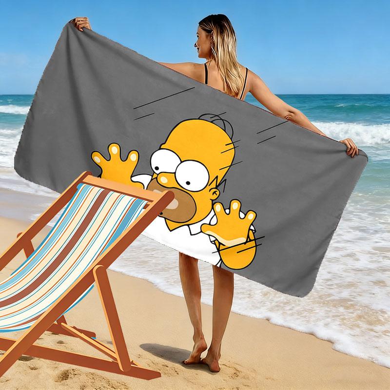 Homer Print Beach Towel, Large Soft Quick Dry Towel for Beach Camping Swimming