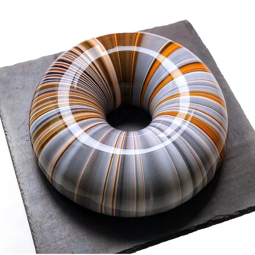 1 Pc Large Round Donut Silicone Mousse Mold Circle Sandwich Western Pastry Chiffon Cake Mold Baking Mold