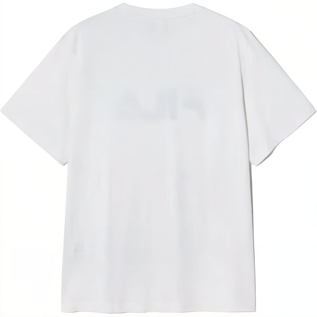FILA T Shirts Unisex Ecru Crew Neck Moderate FS2RSH2102X-OWH