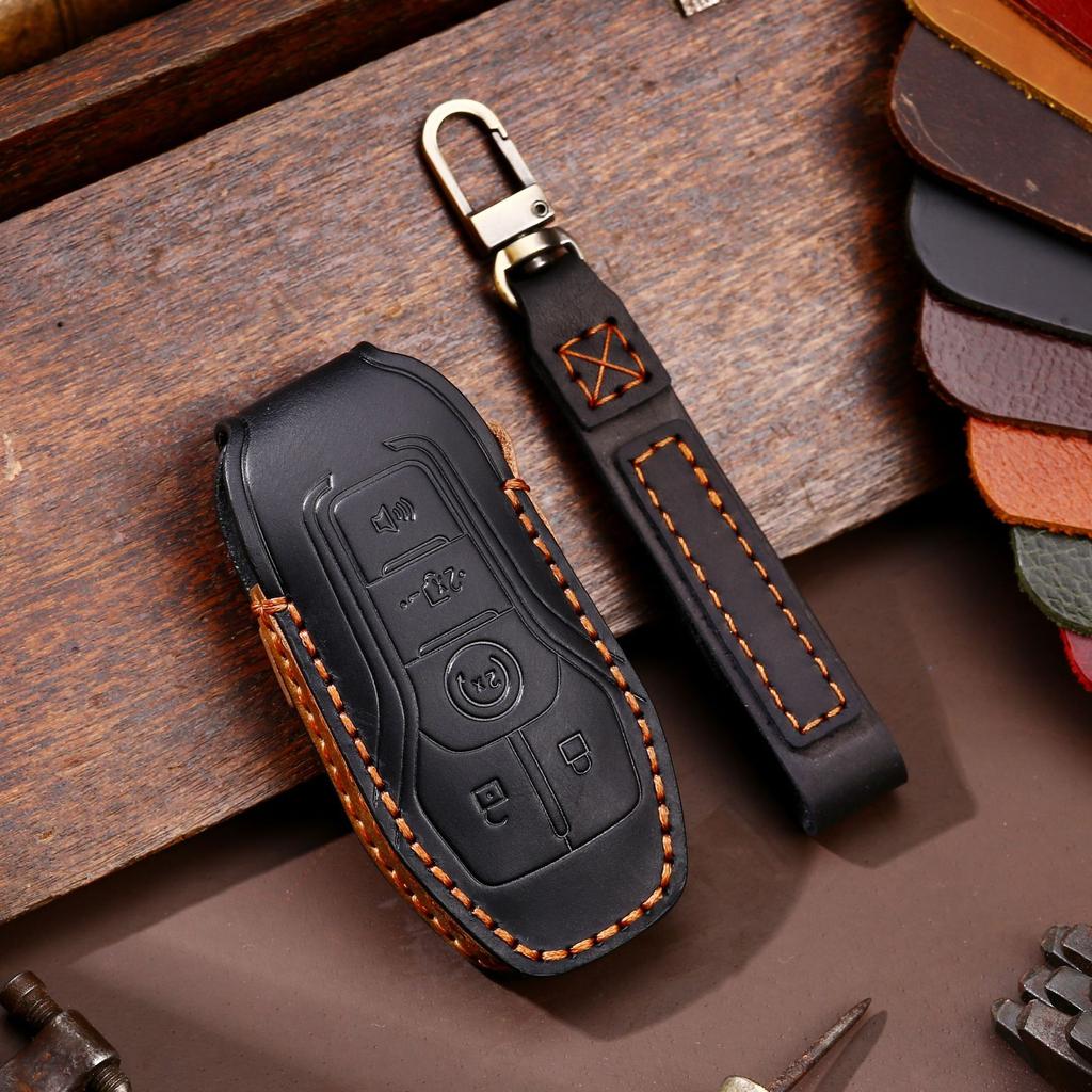 The American Car Key Case Is Suitable for the Old Ford F-150 Raptor Key Case, Which Is Purely Handmade.