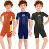 2.5mm Kids Full Wetsuit Short Sleeve Warm Neoprene Diving Suit Snorkeling Surfing Winter Swimming