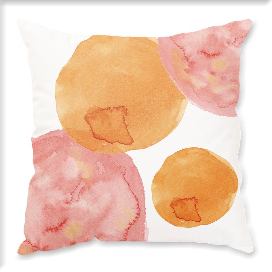 Nordic Ins Style Simple Pillow Lines Painted Geometric Tiles Plush Pillow Case Digital Printing Backrest Cover Quality