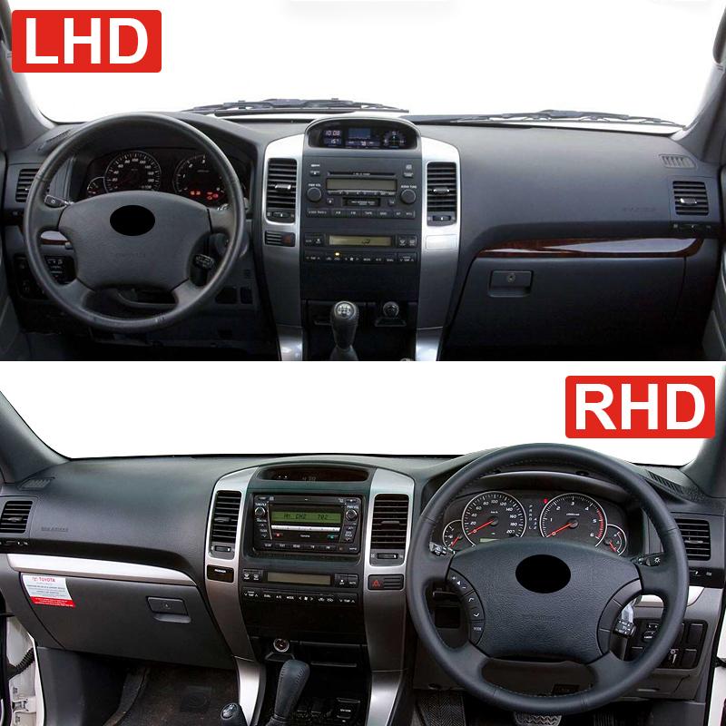 Dla Toyota Land Cruiser Prado 120 FJ120 2003 2004 2005 2006 2007 2008 2009 Pokrywa deski rozdzielczej samochodu Mata przeciwsłoneczna na deskę rozdzielczą Akcesoria