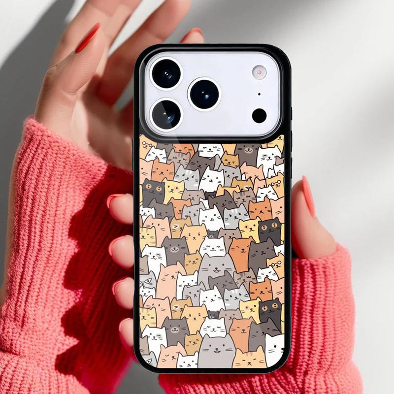 Cartoon Animal Dog Cat Pig Phone Case for iPhone 17 16 15 14 13 Pro Max Back Cover for 12 11 Pro Coque