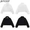 BITCED Down-Filled Cotton Jacket: Petite Niche & Distinctive Quilted Coat for Women Autumn/Winter High-Waisted Short Cotton Jacket