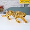 Lucky Leopard Decor Ornament for Office Living Room TV Wine Cabinet Decoration Opening Gift Leopard Mascot Home Decor Figurine