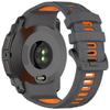For Garmin Instinct 3 Solar 45mm/AMOLED 45mm Watch Band 22mm Dual Color Silicone Replacement Strap