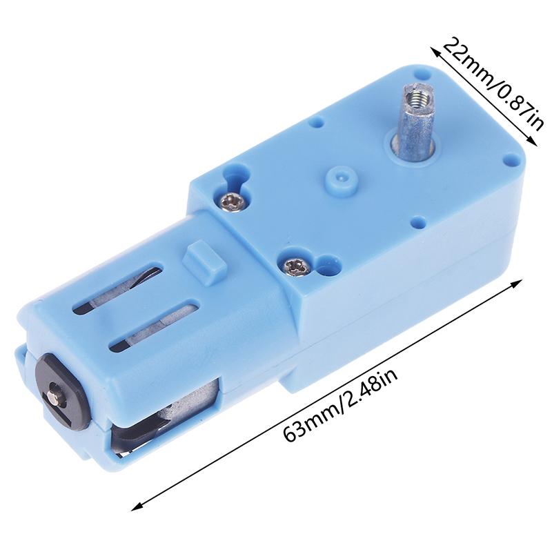 Dc 3V-6V 1:90 Blue Gear Motor All Metal/Half Metal Single Axis Gear Motor Robot Intelligent Vehicle Speed Reducer Tt Motor