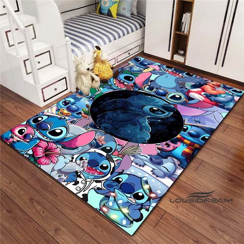 

Cartoon Print Lilo & Stitch Rug – Bedroom and Living Room Mat / Large Area Non-Slip Home Decor Rug 60x90cm