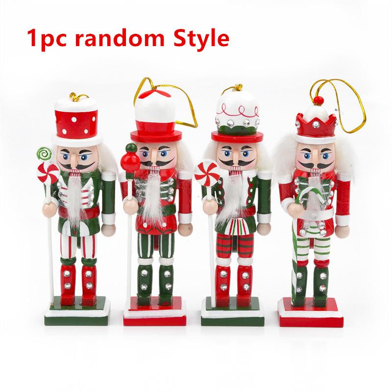 1pc Cartoon Walnuts Soldiers Band Dolls Miniatures 13CM Nutcracker Puppet Ornaments Desktop Decoration Christmas Party Supplies