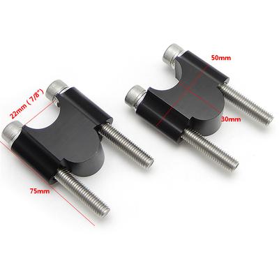 Motorrad 22mm Lenkerhalterung Klemme Riser Halter für Standard 7/8